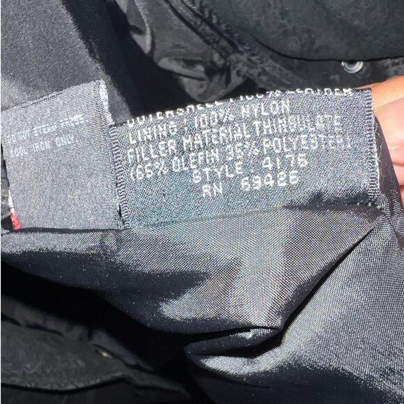 Vintage 80s/90s Wilsons Leather Maxi Trench Coat Embossed Paisley Braid Trim - Picture 10 of 17